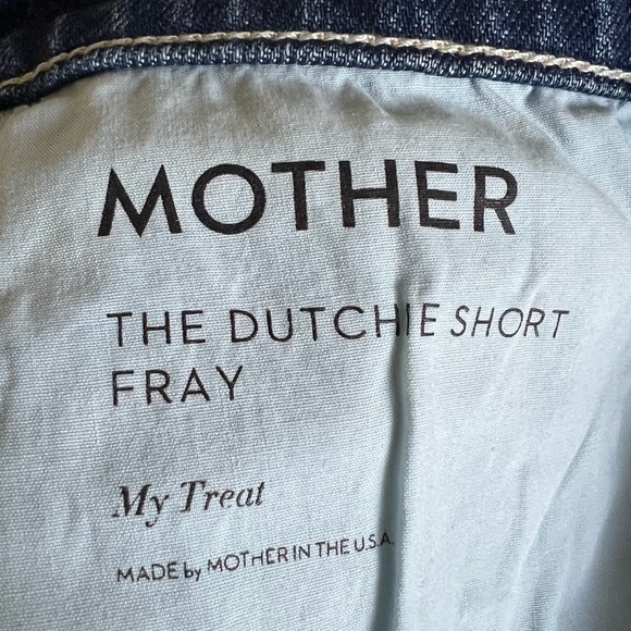 Mother Superior The Dutchie Shorts Fray My Treat Blue Distressed Denim Shorts 26 - Picture 10 of 15